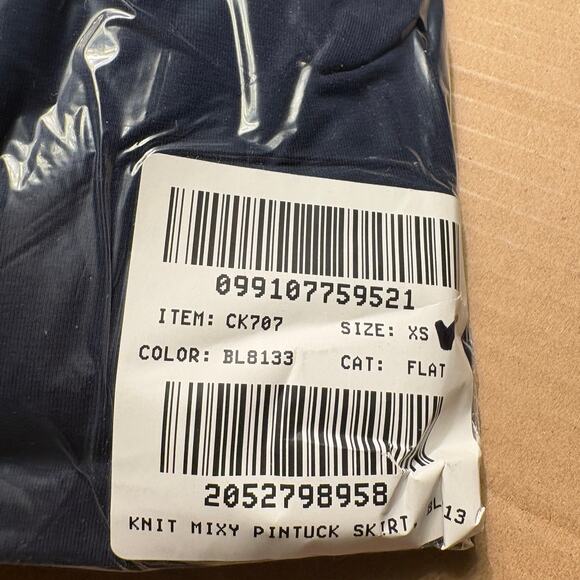 J Crew Knit Mixy Pintuck Dress XS Navy Blue NWT CK707 J.Crew Midi Travel Resort - Picture 5 of 5